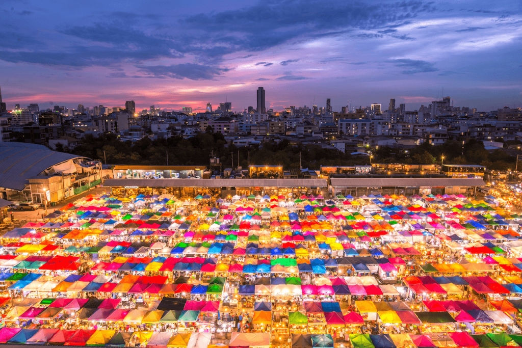 Complete Guide to Bangkok Shopping Districts: From Markets to Malls (2025) - Top view of Chatuchak market of Bangkok